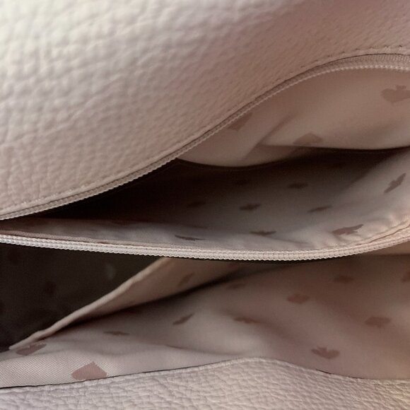Kate Spade - Medium Flap Shoulder Bag - Pebbled leather - Rose Smoke - Picture 10 of 13